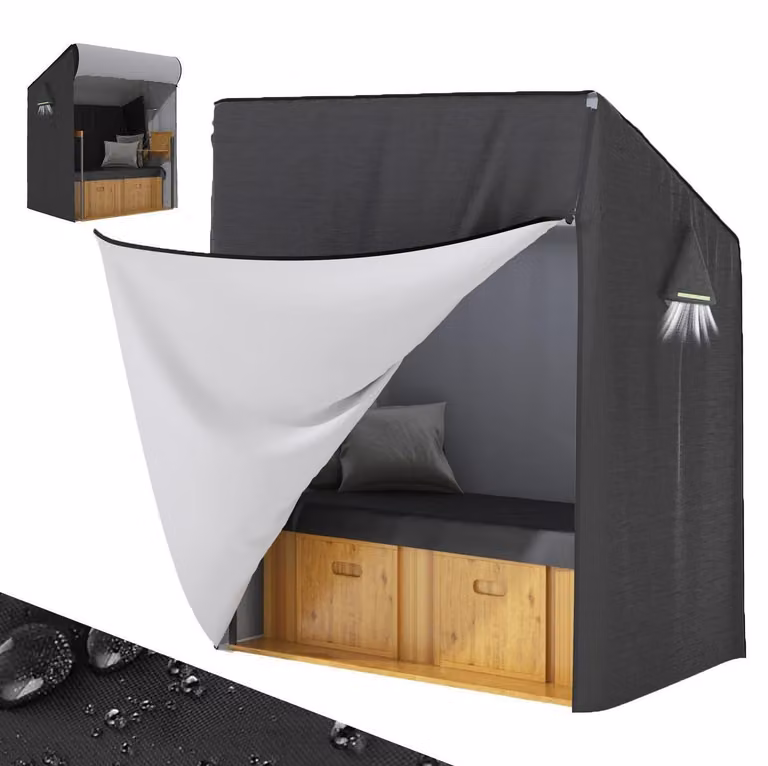 Copertura impermeabile per sedia a sdraio da spiaggia, 120 cm, tessuto Oxford 420D, resistente ai raggi UV, dimensioni 120x90x155/140 cm