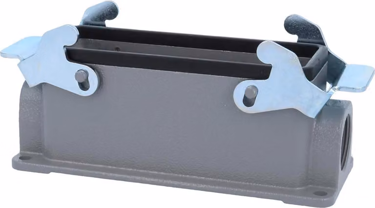 HARTING Han 24B Base bassa, 1xM25 uscita cavo laterale, con 2 staffe trasversali Vite M25 Area di serraggio