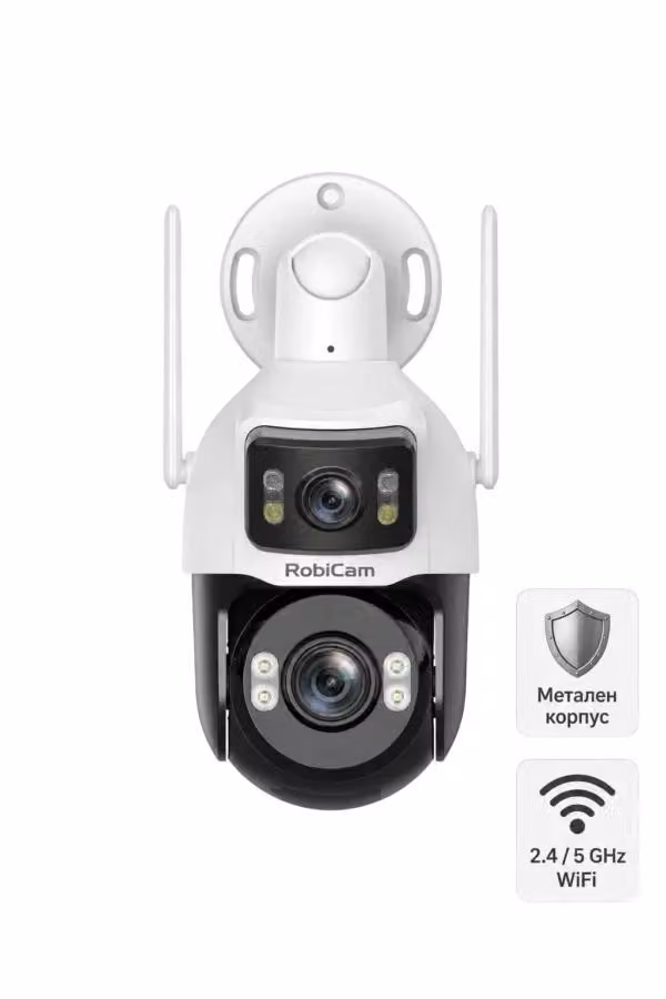 Telecamera WiFi PTZ RobiCam A33 Metal 6MP Dual Lens AI IP65