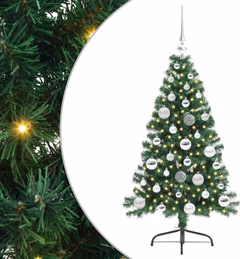 Albero di Natale artificiale con luci integrate Verde 120 cm
