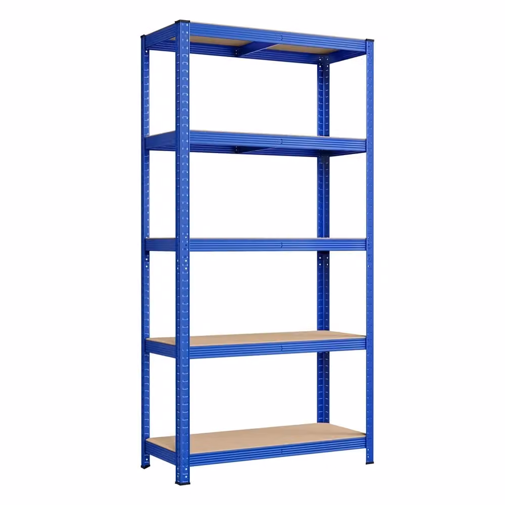 Scaffalatura in Acciaio con Montaggio Rapido, Blu / （5 Ripiani）40 x 90 x 180 cm