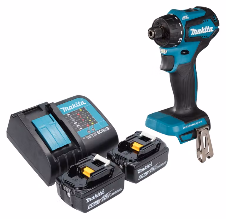 Trapano avvitatore a batteria Makita DDF 083 ST 18 V 40 Nm 1/4'' brushless + 2x batteria ricaricabile 5,0 Ah + caricabatterie