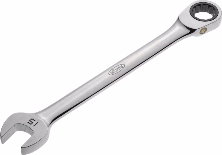 Chiave a cricchetto ad anello VIGOR, lunga, V1026, esagono doppio esterno SW 15 mm
