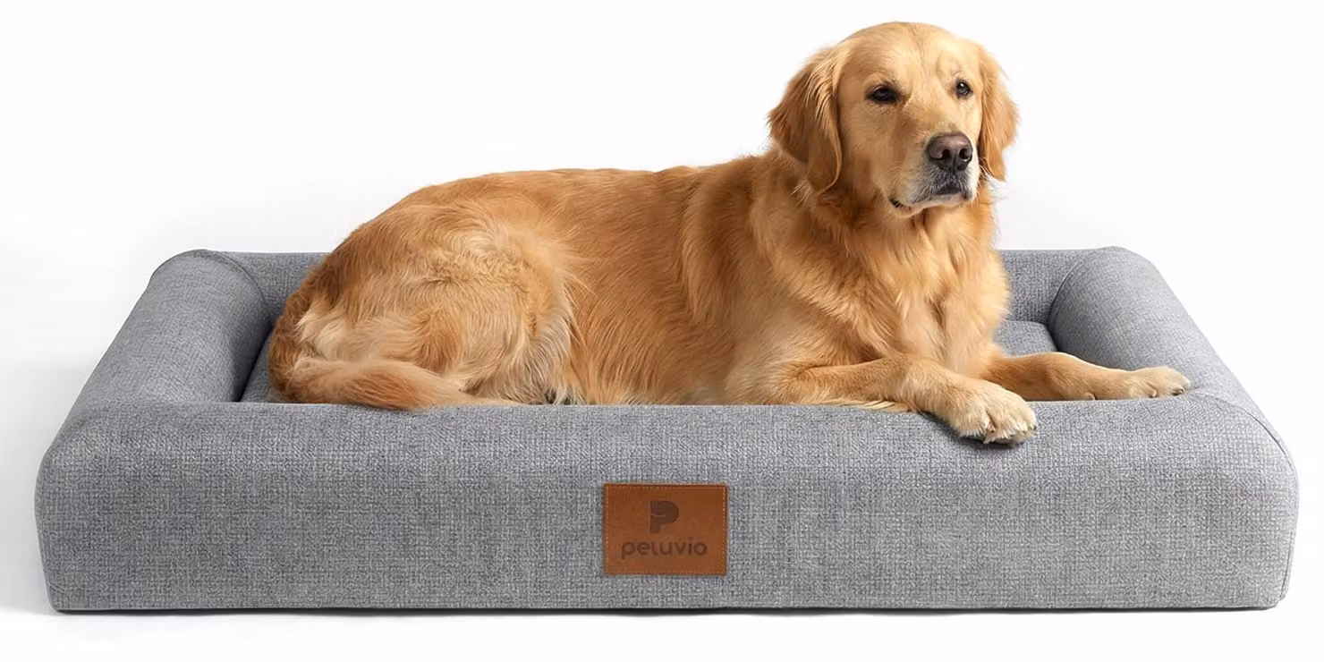 Letto ortopedico per cani, marca Peluvio Kibi, design piatto, senza bordi, antiscivolo
