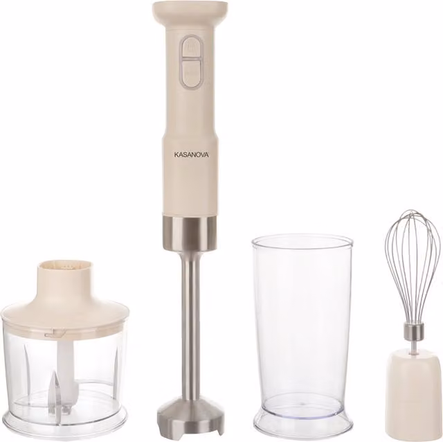 Set frullatore a immersione Liberty 3 in 1 senza fili ricaricabile Kasanova beige