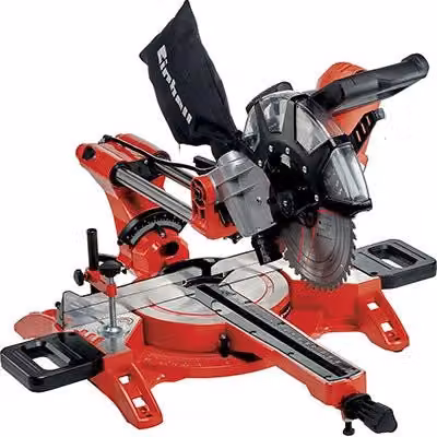 Troncatrice per legno Einhell tcsm 2534 x 1 dual rossa a 230 W con disco da 250 mm