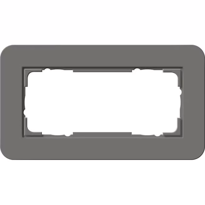 Gira 1002413 Cornice di copertura 2f senza manopola Gira E3 grigio scuro/bianco puro