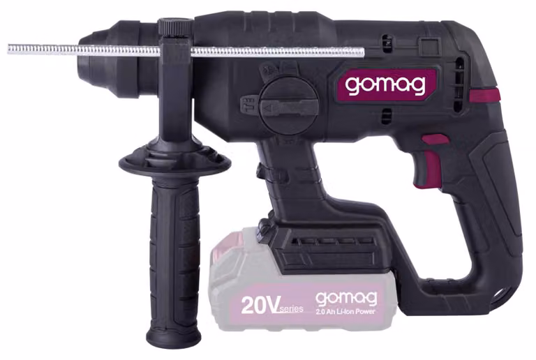 Martello perforatore a batteria Gomag GO-BOH230BL 20 V SDS 2,2 J + LED e kit di avvio 2.0