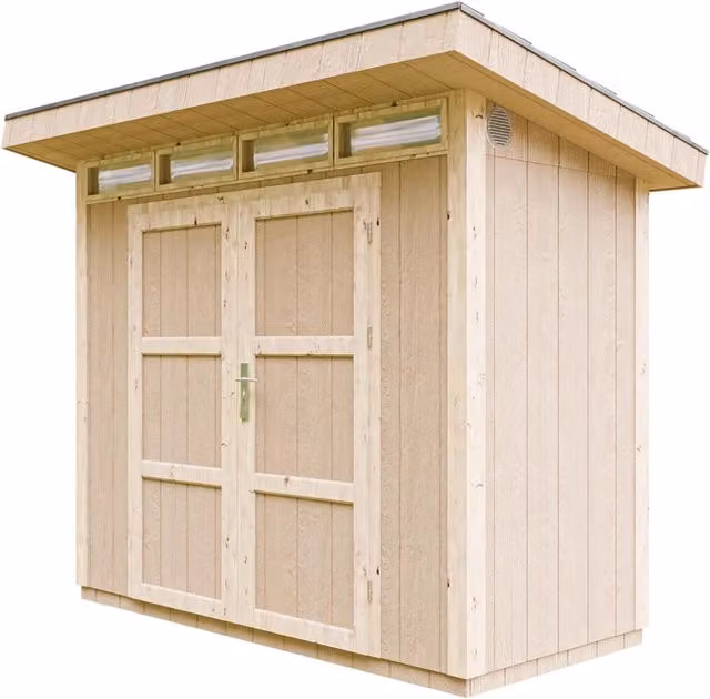 Casetta da Giardino Timbela M901A di Qualit Premium in Legno, Grigio e Beige, L: 294 cm, P: 161 cm, H: 239 cm