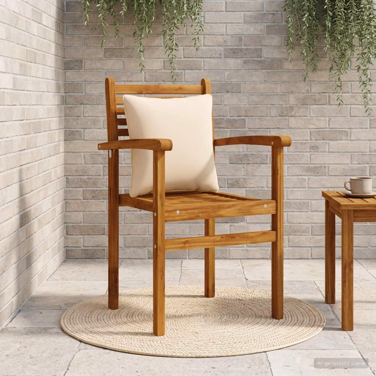 Cuscino per schiena vidaXL PUTTEN in poliestere, colore beige
