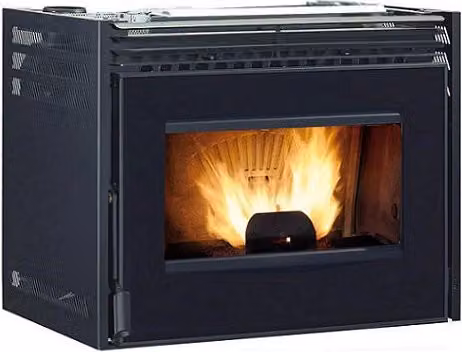 La Nordica Extraflame Comfort MINI CRYSTAL Inserto a pellet ventilato da incasso colore Nero antracite