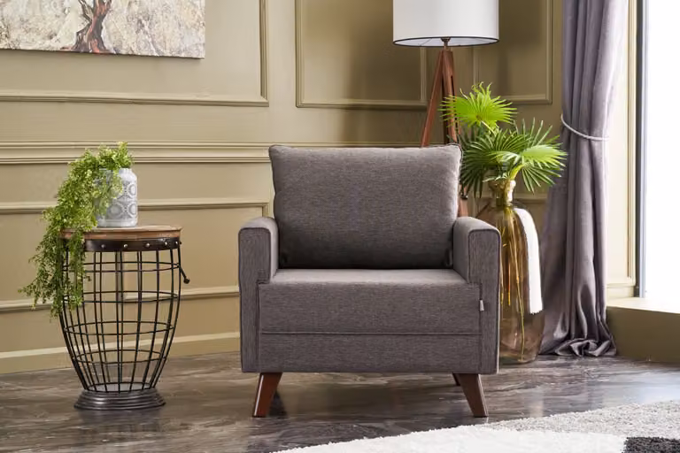 Hanah Home, Bella- BLC2580, marrone, divano letto, struttura: Abete e MDF