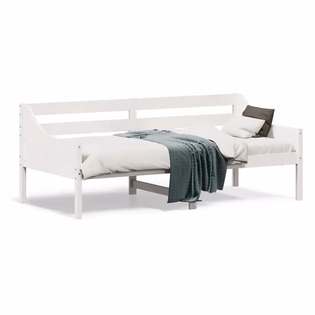 Dormeuse in legno massello di pino bianca vidaXL L/P/H: 190 x 90 x 76 cm – 2