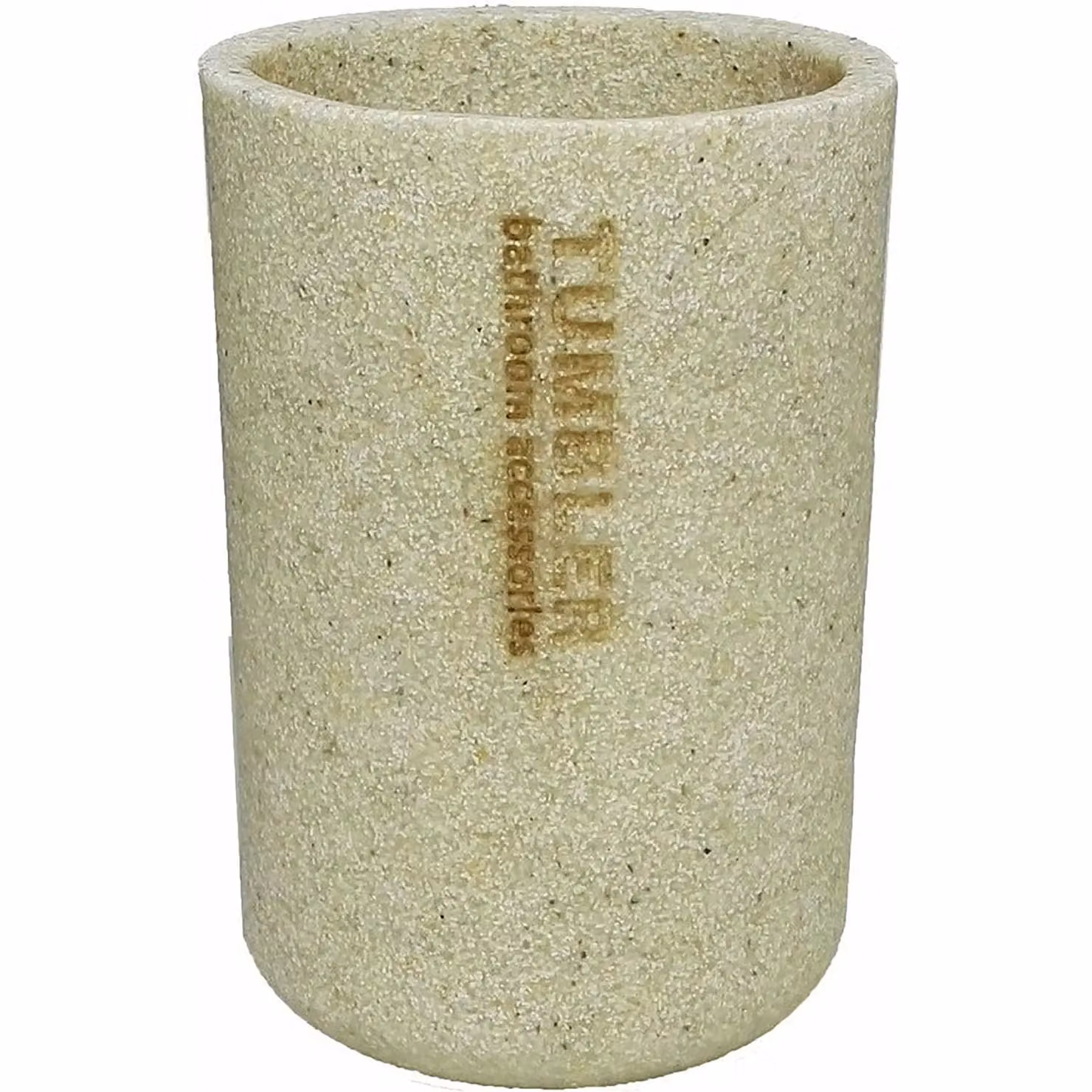 Portaspazzolini da bagno beige Vestiamo Casa in plastica, Altezza: 11 cm, Diametro: 8 cm