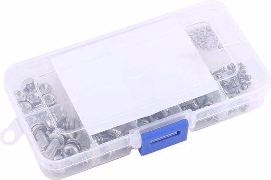 Set di utensili da 160 pezzi con viti metalliche multiuso - M2, M2,5, M3, M4, M5 - robusto e pratico.