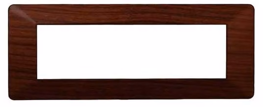 Placca compatibile Vimar Plana 7 moduli plastica colore radica Ettroit EV83703