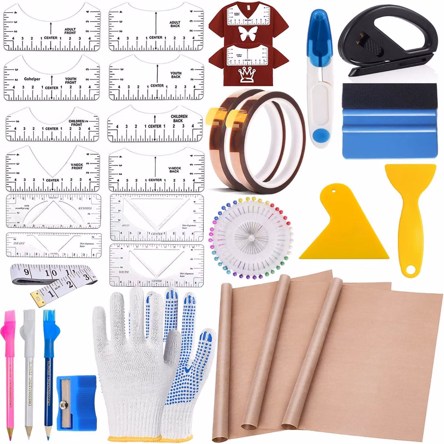 Solidchoice - Kit completo per la stampa a sublimazione su magliette, composto da 68 elementi