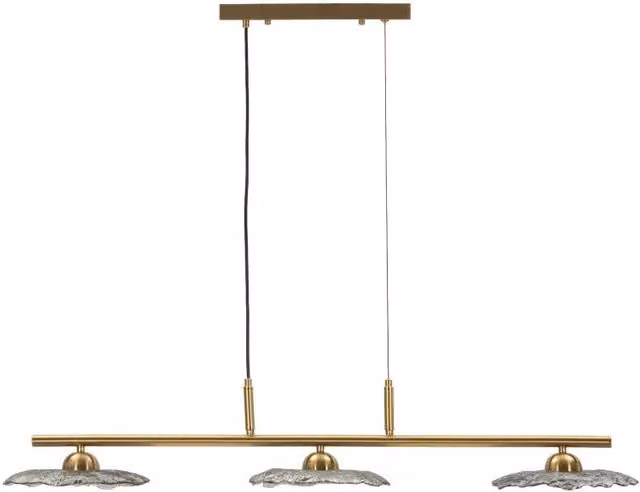 Lampadelle Ario Emily 3 Luci Vetro Grigio cm 100x24x18