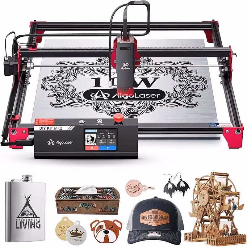 Rulli rotanti per incisione laser - ARR1.0 - 4-in-1 - Morsetto per l'asse Y - Azionamento con motore singolo - 3000 mm/min - Compatibile con LightBurn/LaserGRBL