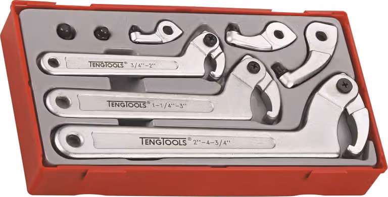 Tengtools 102120102 Set Di Chiavi A Gancio Incernierato Tthp08