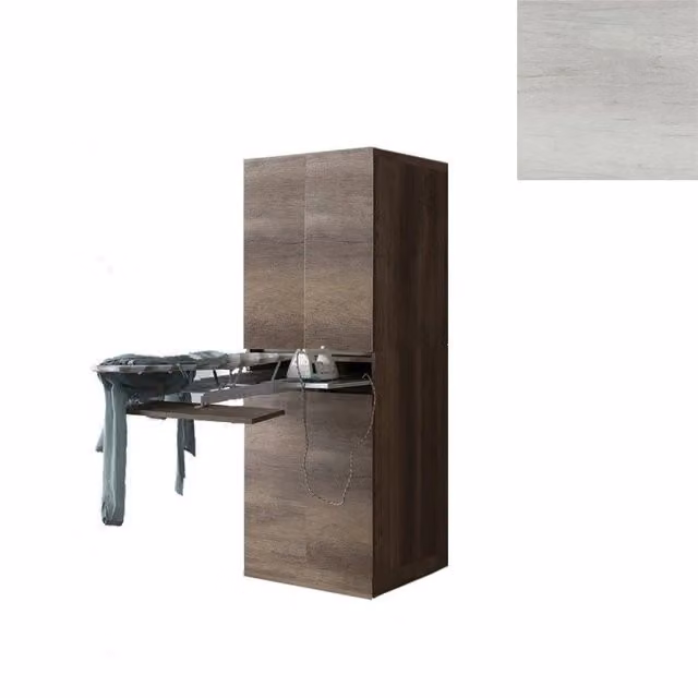 Mobile Lavanderia a Colonna Giordanoshop in Nobilitato Olmo con Asse da Stiro e Ante, L: 70 cm, P: 70 cm, H: 192 cm