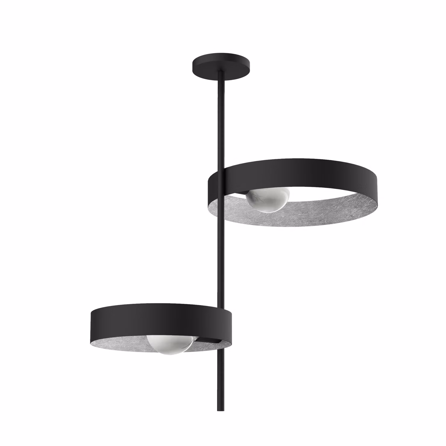 Lampada Da Soffitto Alley Nera A Foglia 2Xe27
