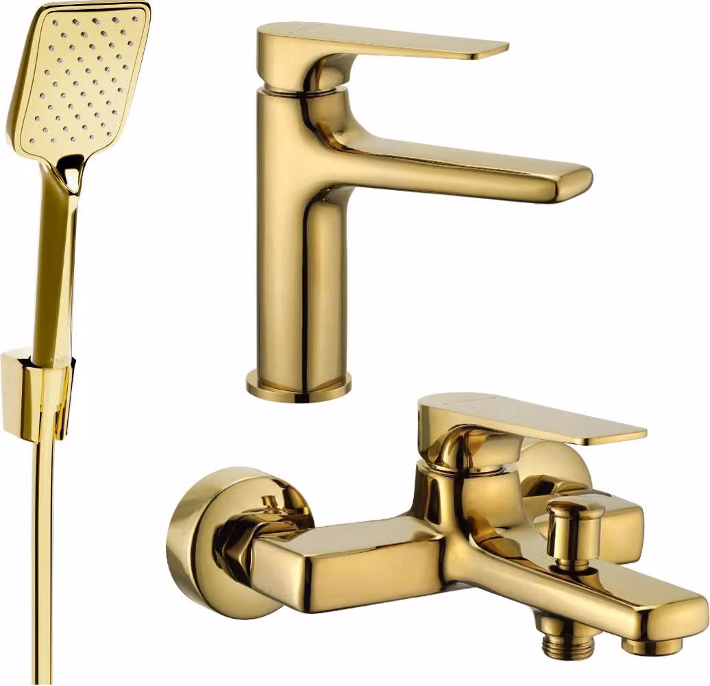 Mexen Lynx R62 set vasca da bagno, dorato - 745903R62-50