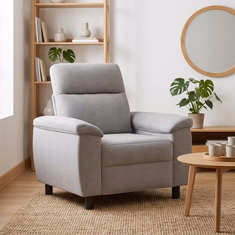 Divano moderno vidaXL in tessuto grigio L/P/H: 95 x 90 x 95 cm