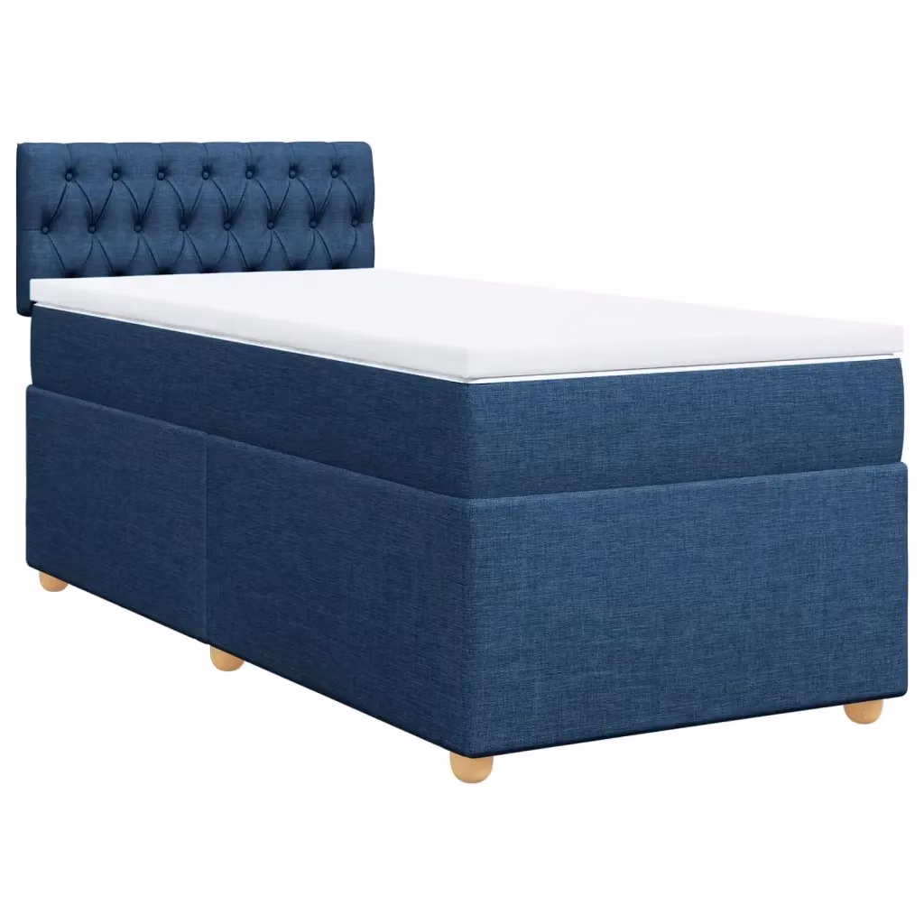Letto Ibrido con Giroletto a Molle e Materasso vidaXL, Blu e Bianco, L 100 cm x P 200 cm – 2