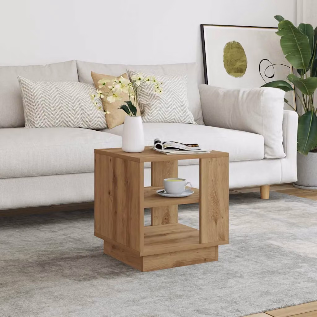 vidaXL Tavolino da Salotto Moderno in Legno Marrone L/P/H: 40 x 40 x 43 cm