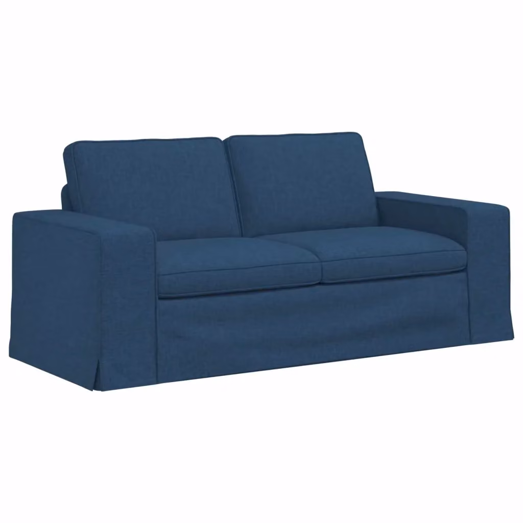 vidaXL Divano Moderno in Tessuto Blu con Struttura in Metallo L: 182 cm, P: 80 cm, H: 82 cm – 2
