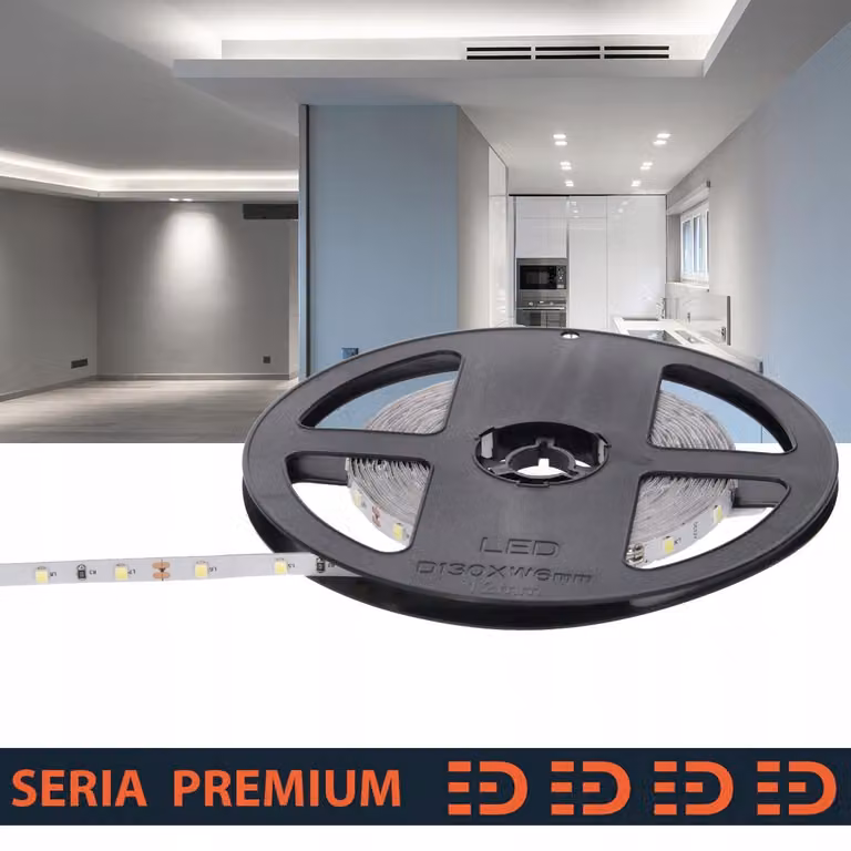 Striscia LED sottile Prescot, luce bianca fredda, 6 mm, 12V, 5 metri