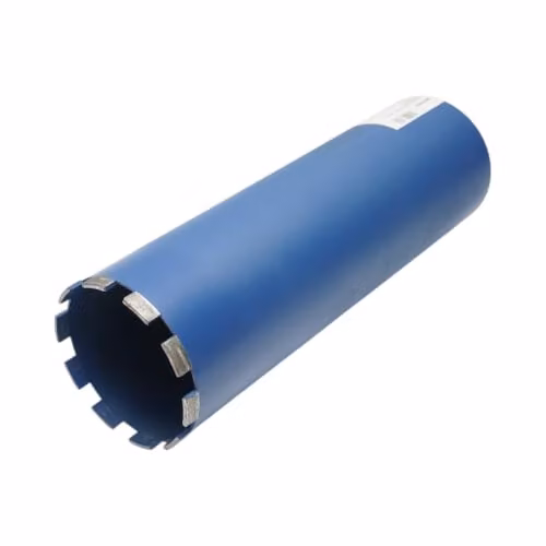 Corona diamantata 132x450mm con filettatura interna 1-1/4 UNC, foratura