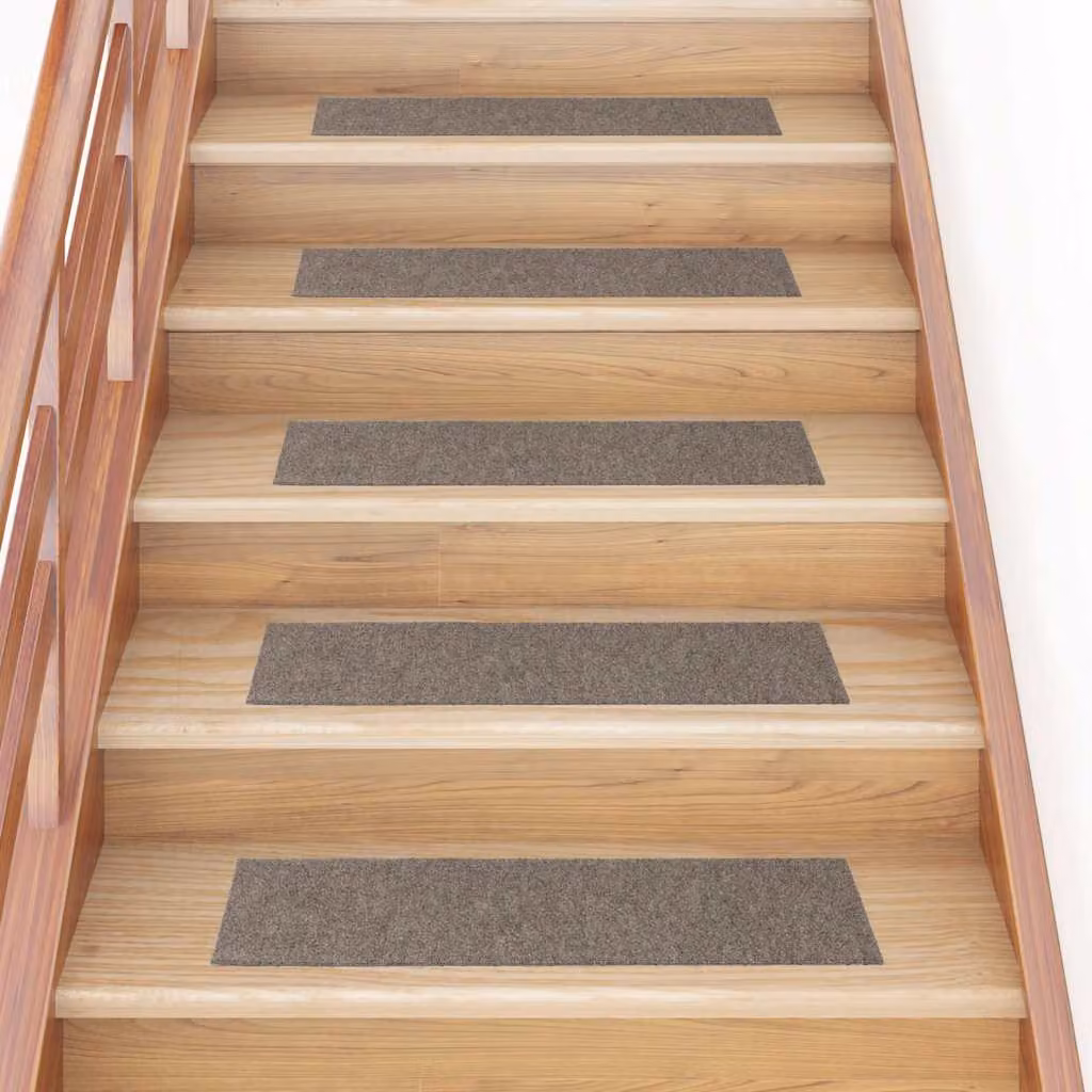 Set di 30 tappetini autoadesivi per scale vidaXL, rettangolari, beige, L: 76 cm x P: 20 cm