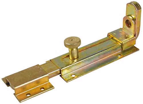 Catenaccio portalucchetto pesante in acciaio zincato con riscontro 200 x 57 mm