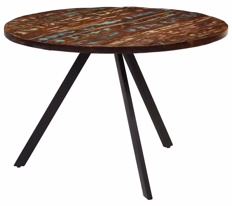 vidaXL Tavolo da pranzo 110x75 cm in legno di recupero in legno massiccio