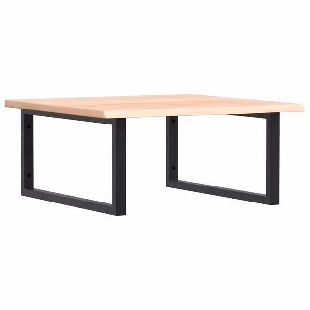 Ripiano a parete per lavabo DESIGN IN in acciaio nero e rovere massello marrone L: 60 cm