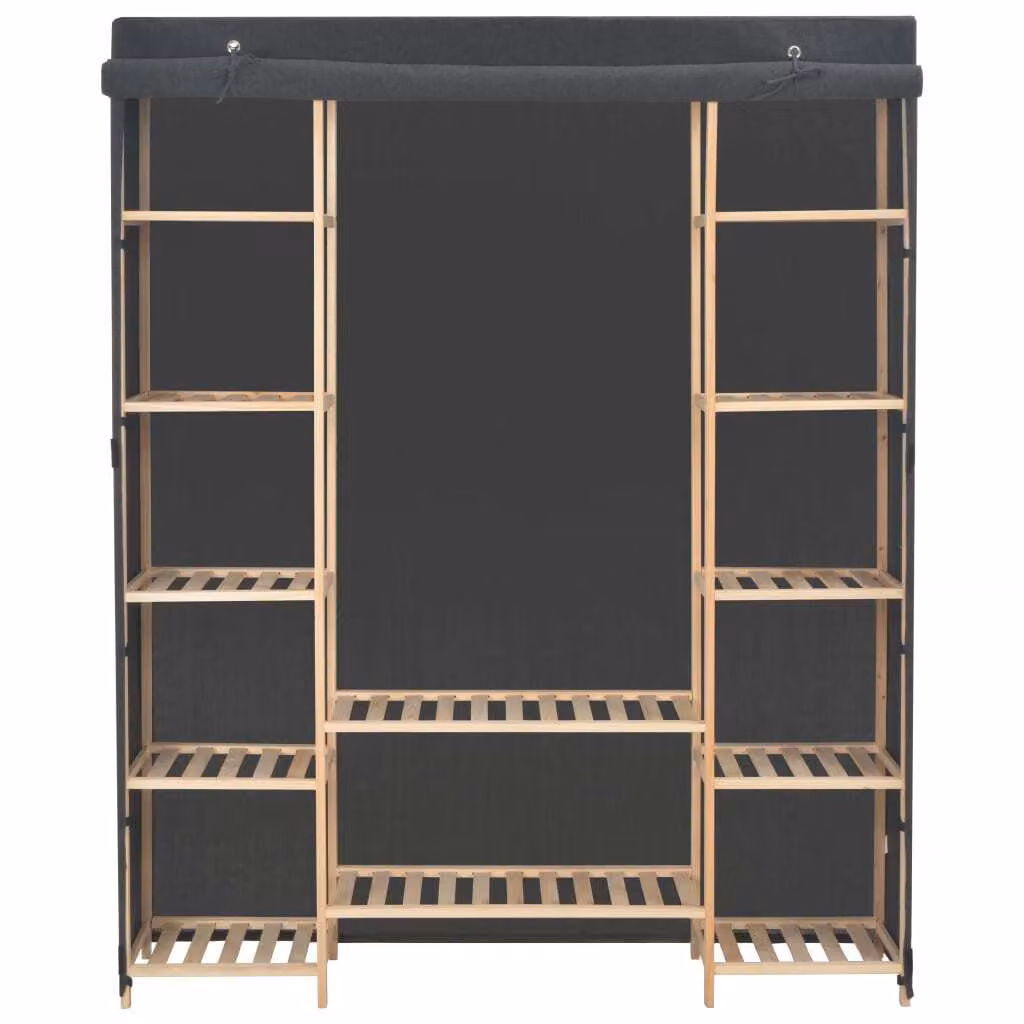 vidaXL Kleiderschrank Grau 135 x 40 x 170 cm Stoff