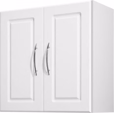 Mobiletto Pensile VEVOR Bianco per Cucina, Bagno o Lavanderia, Armadietto Sospeso in MDF con 2 Ante e Ripiani Interni, L/P/H: 60 x 30 x 60 cm