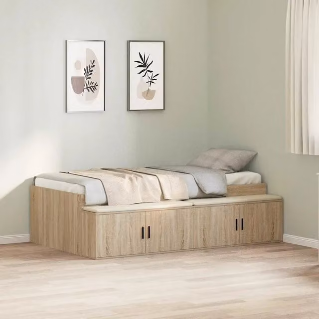 Struttura del letto con cassetto Rovere Sonoma 90 x 200 cm 3335191
