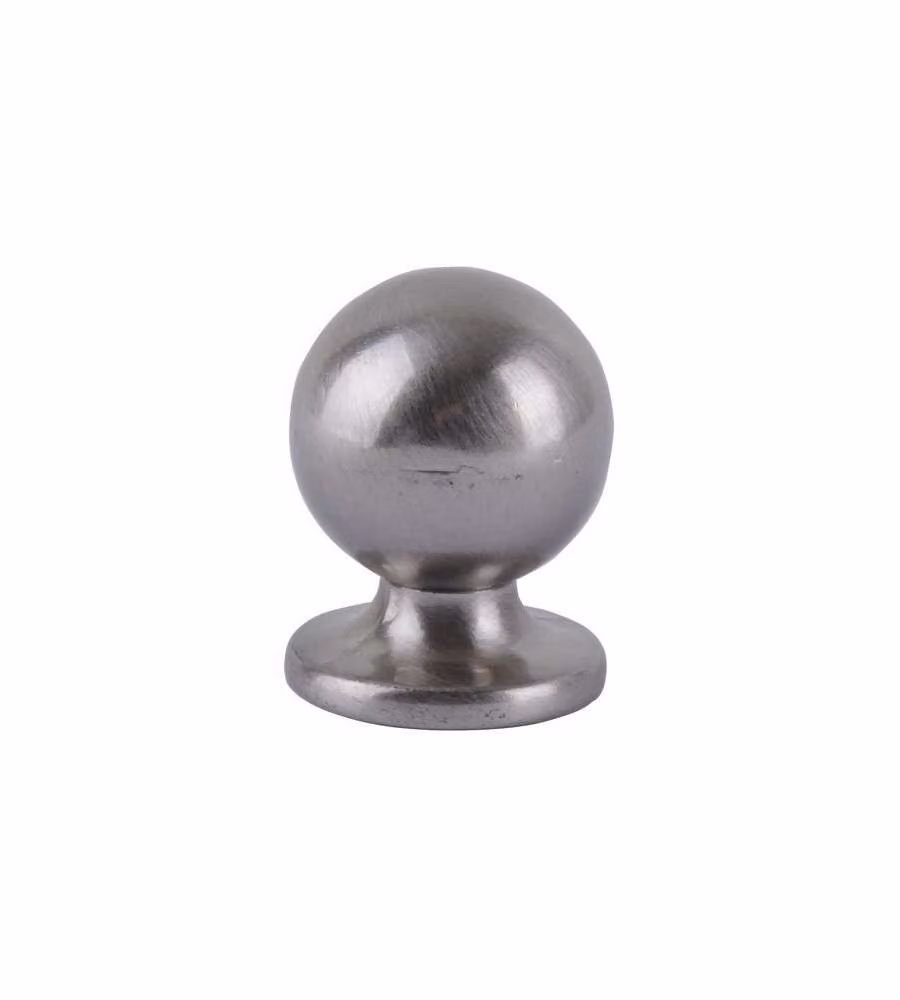 Pomolo Sfera Zama Nickel Satinato Mm 20