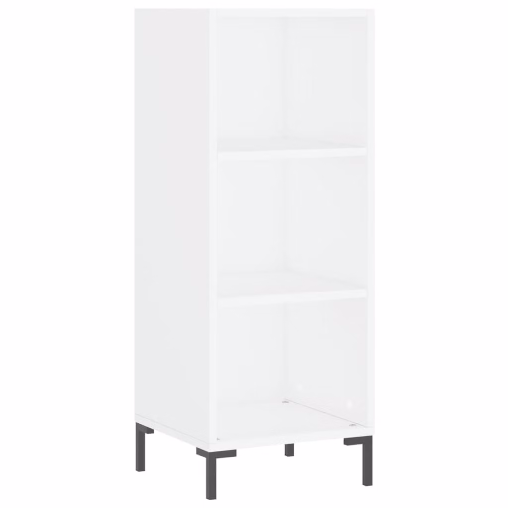 Credenza Bianca 34,5x32,5x90 cm in Legno Multistrato