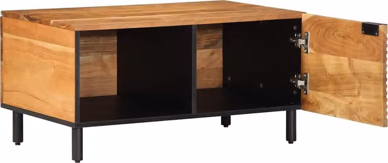 vidaXL Tavolino 80x50x40 cm in legno massiccio di acacia