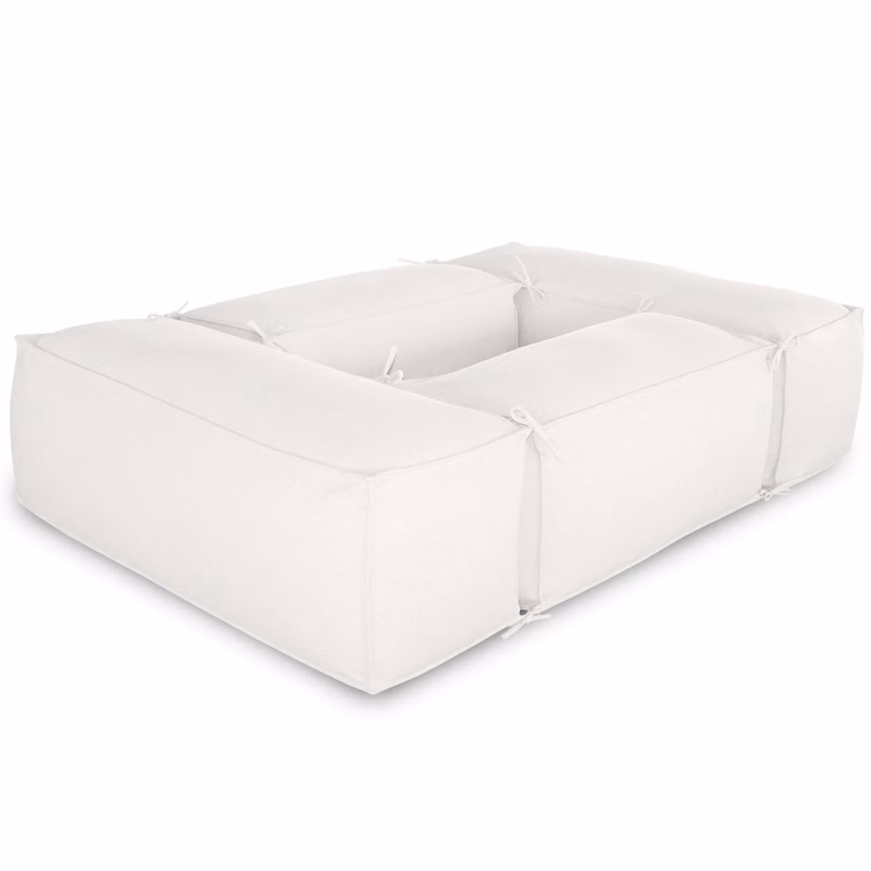 Salottino da esterno 2+2 moduli Bianco