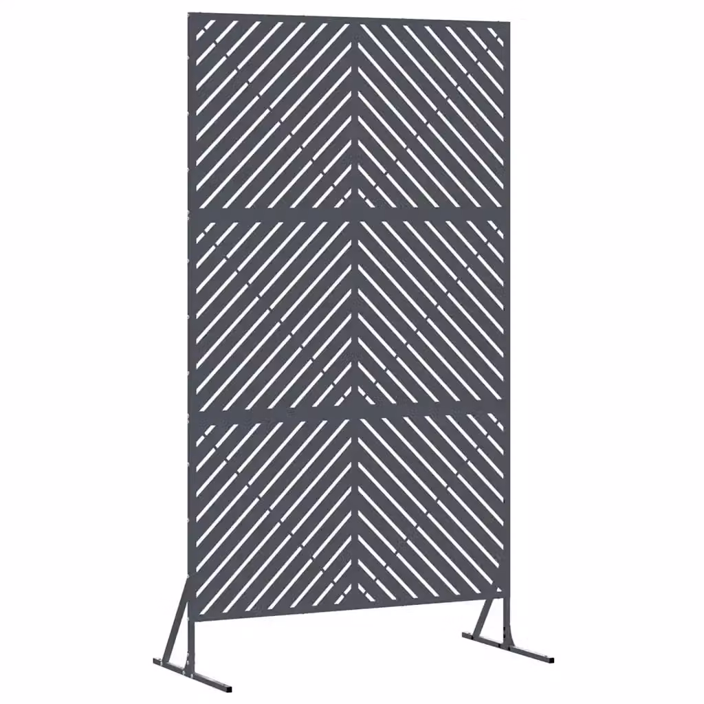 vidaXL Paravent per Privacy Semitrasparente in Acciaio e Alluminio, Colore Antracite, L 100 x P 50 x H 180 cm – 2