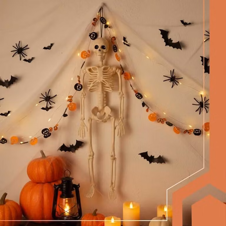 Ruhhy 26027 Scheletro umano decorazione per Halloween 40 cm