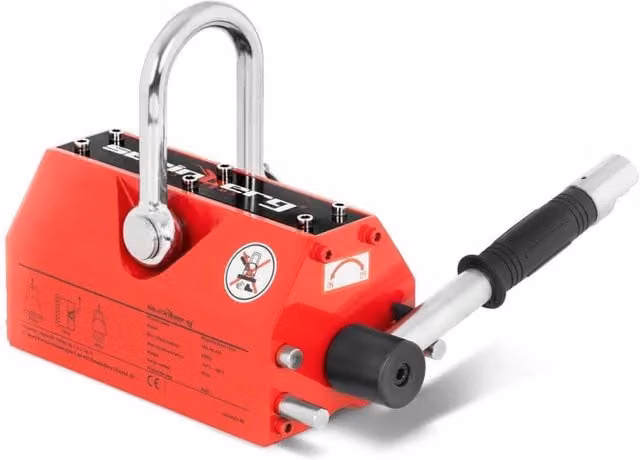 Sollevatore magnetico rosso con capacità di carico 600 kg