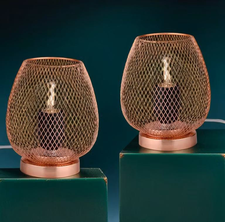 set di 2 Lampada da tavolo moderna Lampada da comodino Jonam