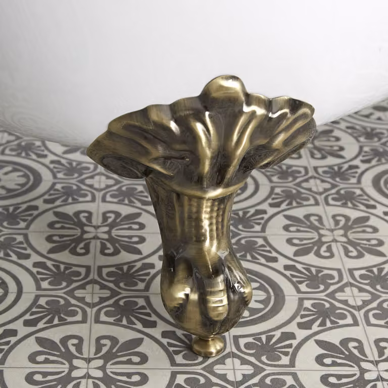Vasca Da Bagno Centro Stanza Con Piedini Oro Spazzolato 1750 X 730mm - Legend