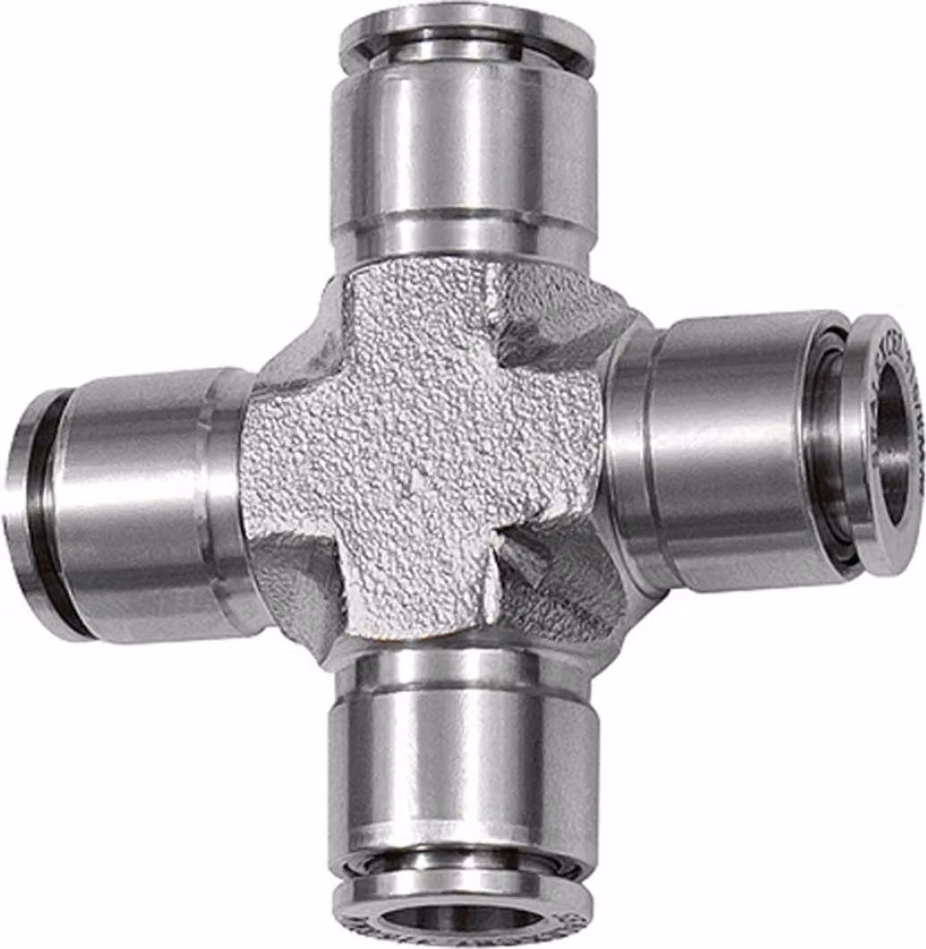 Connettore a X Riegler, per tubi con diametro esterno di 14 mm, in acciaio inossidabile 1.4404
